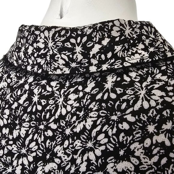 Dorothee Schumacher Symbolic Innocence Black White Printed Blouse Size 5 US 10 - Picture 4 of 14